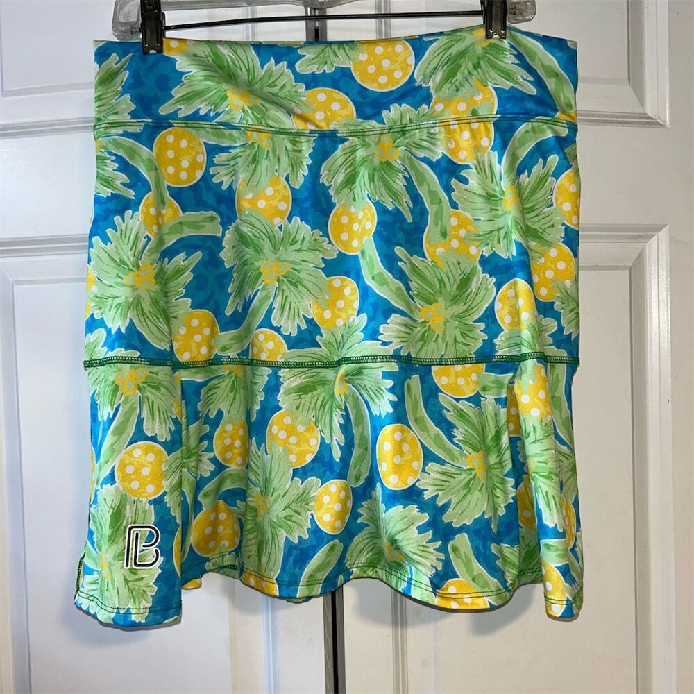 Bella Bella Women's XL A-Line Skort Tropical Floral Print Summer Casual